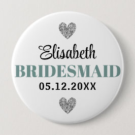 Élégant et Simple Pour Demoiselle d'Honneur Ronde Button 4,0 Cm