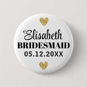 Élégant et Simple Pour Demoiselle d'Honneur Ronde Button 5,7 Cm