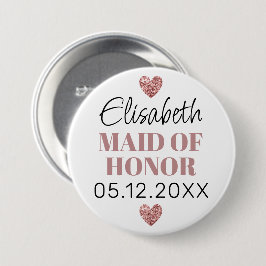Élégant et Simple Pour Demoiselle d'Honneur Ronde Button 7,6 Cm