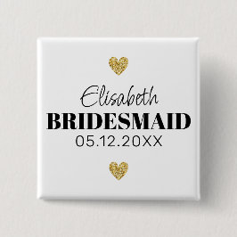 Élégant et Simple Pour Demoiselle d'Honneur Vierkante Button 5,1 Cm