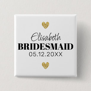 Élégant et Simple Pour Demoiselle d'Honneur Vierkante Button 5,1 Cm