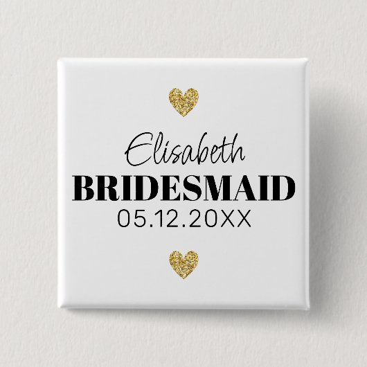 Élégant et Simple Pour Demoiselle d'Honneur Vierkante Button 5,1 Cm (Voorkant)