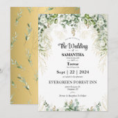 Elegant Eternity: Doe mee op onze trouwdag Kaart (Voorkant / Achterkant)