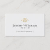 Elegant Eternity Knot, Infinity Knot Gold/Lt Grey Visitekaartje (Voorkant)