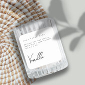 Elegant etiket met witte kaars