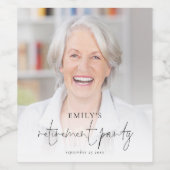 Elegant etiket voor fotobedekking, retinepartij (Enkel label)