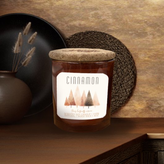 Elegant etiket voor geurkaars voor de feestdagen