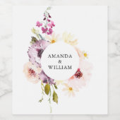 Elegant etiket voor wijnfles (Enkel label)