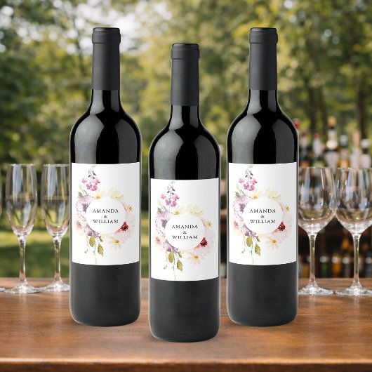 Elegant etiket voor wijnfles