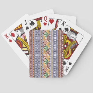 elegant etnic patroon pokerkaarten