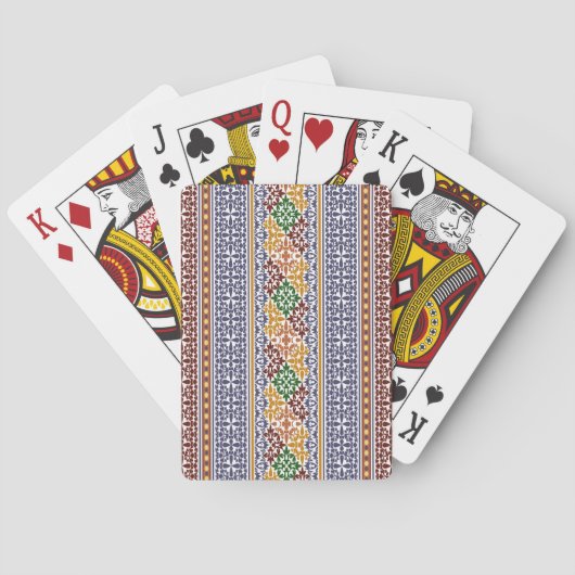 elegant etnic patroon   pokerkaarten (Achterkant)