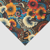 Elegant etnisch Afrikaans patroon in rijke aardse  Tissuepapier (Detail)