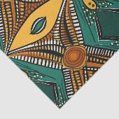 Elegant etnisch Afrikaans patroon in rijke tonen Tissuepapier (Detail)