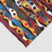 Elegant etnisch Afrikaans patroon met gedurfde kle Tissuepapier (Detail)