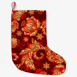 Elegant etnisch Bloemen Naadloos Patroon Kleine Kerstsok
