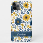Elegant Etnisch Mediterraan Floral Art Patroon iPhone Hoesje (Achterkant)