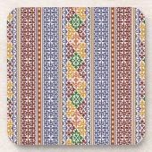 elegant etnisch patroon bier onderzetter (Voorkant)