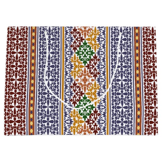 elegant etnisch patroon groot cadeauzakje (Voorkant)