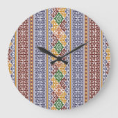 elegant etnisch patroon grote klok (Voorkant)