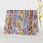 elegant etnisch patroon kaart (Gele Bloem)