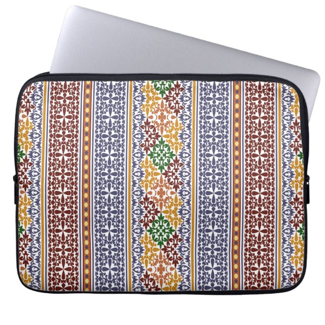 elegant etnisch patroon laptop sleeve (Voorkant)