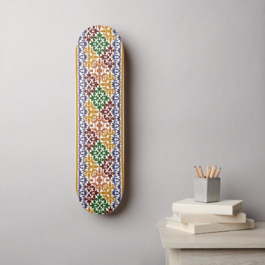 elegant etnisch patroon persoonlijk skateboard (Muurkunst)