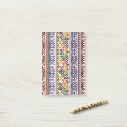 elegant etnisch patroon post-it® notes (Op bureau)
