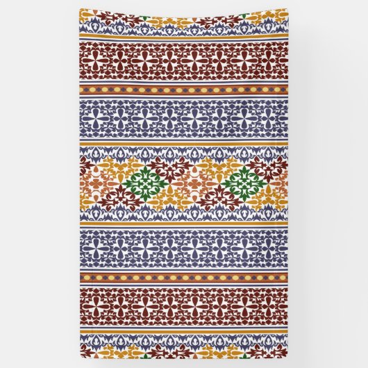 elegant etnisch patroon spandoek (Verticaal)