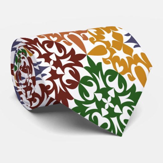 elegant etnisch patroon stropdas (Opgerold)