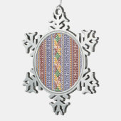 elegant etnisch patroon tin sneeuwvlok ornament (Rechts)