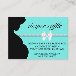 Elegant Etnisch Tiffany Luier Raffle Baby shower Informatiekaartje
