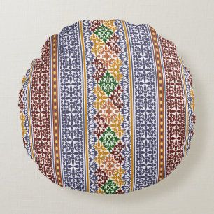 elegant etno-motief rond kussen