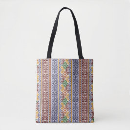 elegant etno-motief tote bag