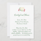 Elegant Eucalyotus Geometric Photo Save the Date Kaart (Achterkant)