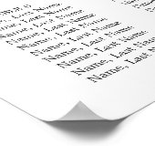 Elegant Eucalyptus 12 Tables Wedding SEATING CHART Poster (Hoek)