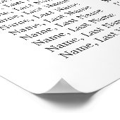 Elegant Eucalyptus 15 Tables Wedding SEATING CHART Poster (Hoek)