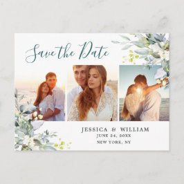 Elegant Eucalyptus 3 FOTO Weddenschap Save the Dat Briefkaart