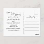 Elegant Eucalyptus 3 FOTO Weddenschap Save the Dat Briefkaart (Achterkant)