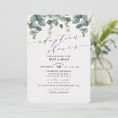 Elegant eucalyptus adoptie Baby shower Kaart (Staand voorkant)