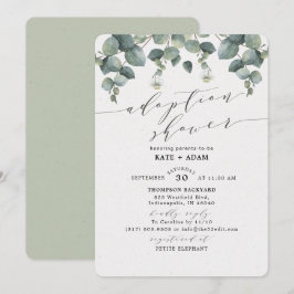 Elegant eucalyptus adoptie Baby shower Kaart