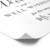 Elegant Eucalyptus Advice and Well Wishes Wedding Poster (Hoek)