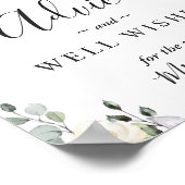Elegant Eucalyptus Advice and Well Wishes Wedding Poster (Hoek)