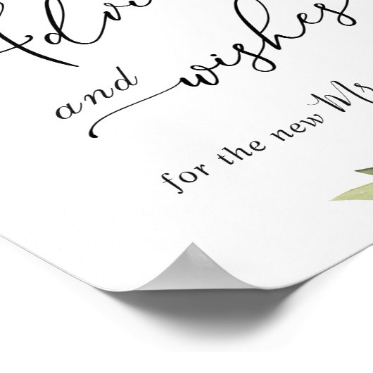 Elegant Eucalyptus Advice & Wishes Weddenschap Poster (Hoek)