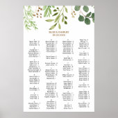 Elegant Eucalyptus Alfabetische zitplaats Poster (Voorkant)