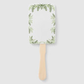 Elegant Eucalyptus and Starfish Wedding fan Handwaaier (Voorkant)