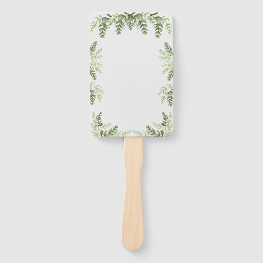 Elegant Eucalyptus and Starfish Wedding fan Handwaaier (Voorkant)