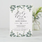 Elegant Eucalyptus Baby in het Baby shower Bloom Kaart (Staand voorkant)
