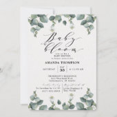 Elegant Eucalyptus Baby in het Baby shower Bloom Kaart (Voorkant)