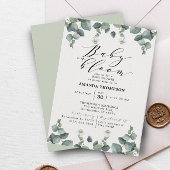 Elegant Eucalyptus Baby in het Baby shower Bloom Kaart