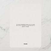 Elegant Eucalyptus Baby shower Folie Uitnodiging (Achterkant)